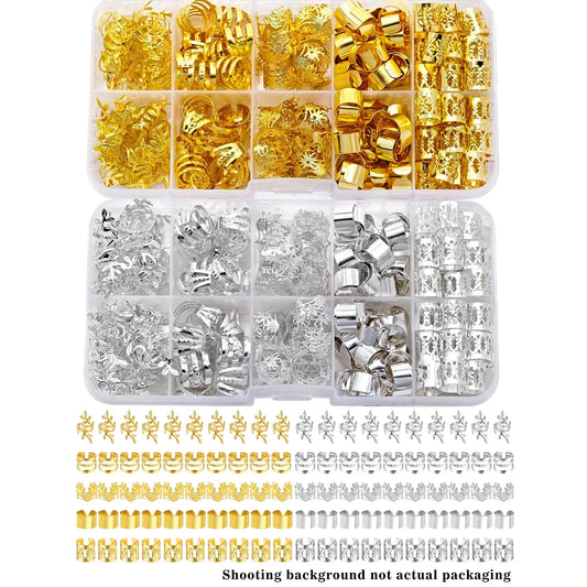 100pcs Elegant Golden Alloy Hair Jewelry for Braids