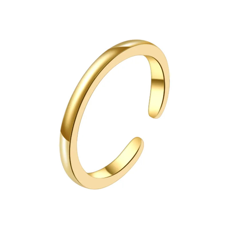 3pcs Gold Plated Dazzling Zircon Toe Ring