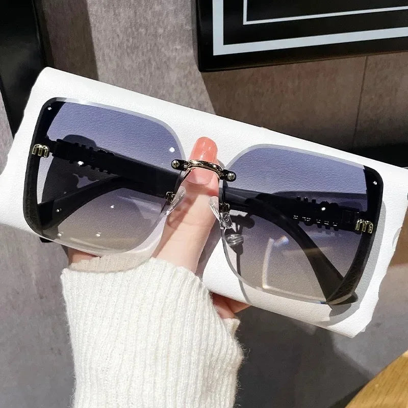 Rimless Vintage Sunglasses – Lightweight Women