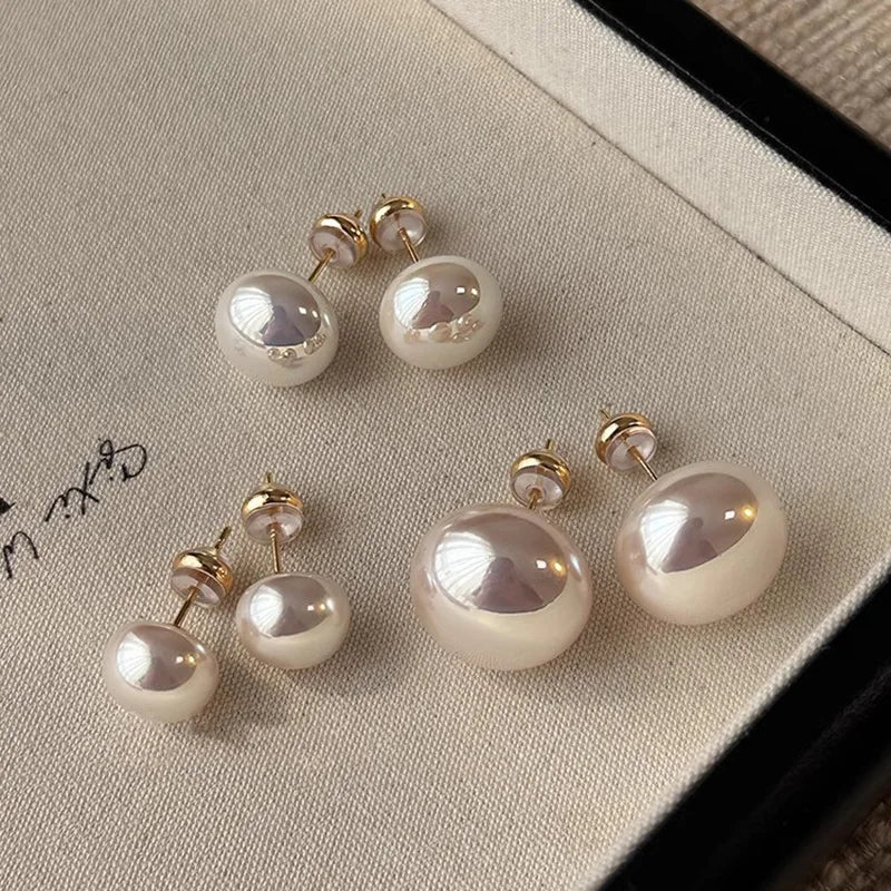 New 925 Sterling Silver Pearl Earrings